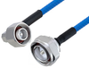 Plenum 4.1/9.5 Mini DIN Male Right Angle to 7/16 DIN Male Low PIM Cable 100 cm Length Using SPP-250-LLPL Coax , LF Solder - PE3C5848-100CM - Pasternack