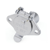Pollak 11-502 5-Way Trailer Connector Socket, Chrome Plated - 37654 - Waytek, Inc.
