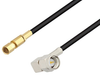 SMA Male Right Angle to SSMC Plug Low Loss Cable 48 Inch Length Using LMR-100 Coax -- PE3C4424-48 -Image