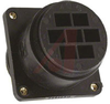 Connector; 7; Receptacle; Wire; 23; AllPlastic; 1-3/8-18 UNEF-2A; Panel; Black - 70082873 - Allied Electronics, Inc.