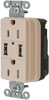 Mains Receptacle, Dual Usb, 15A, 125V, Almond; Product Range Hubbell Wiring Devices - 82X5480 - Newark, An Avnet Company