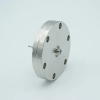 SMA Coaxial Feedthrough, 50 Ohm Matched Impedance, 1 Pin, Grounded Shield, 2.75″ Conflat Flange, Without Air-side Connector - A1910-2-CF - MPF Products, INC.