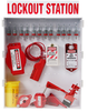 Large Lockout Station With Components & 12 Brady Steel Padlocks, 25 Tags - 99704 - Brady Corporation