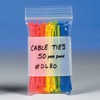 White Block Reclosable Poly Bags, 20