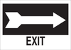 Brady B-555 Aluminum Rectangle Black Exit Sign - 14 in Width x 10 in Height - TEXT: EXIT - 41017 - 754476-41017 - R. S. Hughes Company, Inc.