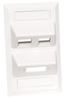 Datacommunication Face Plate - AFP12SCDW - Hubbell Incorporated
