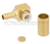 Right Angle MMBX Plug (Male) Snap-On Connector For RG316DS, RG188DS Cable With Male (Plug) Center Contact, Crimp/Solder - FMCN1021 - Fairview Microwave Inc.