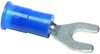 Terminal, Spade/fork, #6, Crimp, Blue; Product Range Multicomp - 14T2592 - Newark, An Avnet Company
