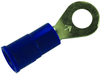 Terminal, Ring Tongue, #8, Crimp, Blue; Stud Size - Metric 3M - 95C2833 - Newark, An Avnet Company
