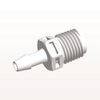 Threaded Connector, Barbed, White - N8S630 - Qosina Corp.