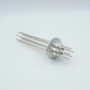 Power Feedthrough, 5000 Volts, 28 Amps, 8 Pins, 0.094″ Molybdenum Conductors, 2.16″ QF / KF Flange - A0509-7-QF - MPF Products, INC.