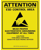 SCS ESD Paper Rectangle Yellow Electrical Safety Sign - 17 in Width x 22 in Height -- SCS SIGN17X22E