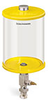 Yellow Color Key, Clear View Single Feed Manual Lubricator, 1/2 gal Acrylic Reservoir, 1/8” Female NPT Outlet, 5/8”-18 Thread for Remote Mounting - B5161-064ABRYW - Oil-Rite Corp.