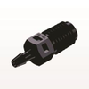 Threaded Connector, Barbed, Black - N2S331 - Qosina Corp.
