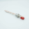 Thermocouple-Power Feedthrough, 1 Pair Type C, w/ Miniature TC Connector, 5000 Volts, 30 Amps, 2 Pins, 0.75″ Dia Stainless Steel Weld Adapter - A0442-5-W - MPF Products, INC.