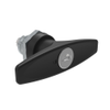 Quarter-Turn Cam Latch, Key Locking  T-handle, Without Cam, Sealed, Zinc Alloy, Powder Coat, Black - E5-9-615-UU1-13 - Southco