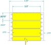 Fluorescent Address Label - Pinfeed - 161403 - Western Numerical Control