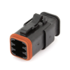 Amphenol Sine Systems AT06-6S-SR02BLK AT Connector Plug, Strain Relief with End Cap -- 38160
