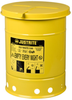 Justrite Yellow Steel 6 gal Safety Can - 15 7/8 in Height - 11 7/8 in Overall Diameter - 697841-00224 - 697841-00224 - R. S. Hughes Company, Inc.