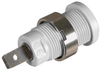 Safety Jack, 4Mm, .188 Faston, Panel, White Rohs Compliant Cal Test Electronics - 96AC7554 - Newark, An Avnet Company
