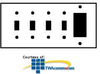 Leviton 5-Gang 4-Toggle 1-Decora/GFCI Device, 302 S/S.. - S426-N - TelephoneStuff.com