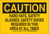 Brady B-302 Polyester Rectangle Yellow Personal Protection Equipment (PPE) Sign - 10 in Width x 7 in Height - Laminated - TEXT: CAUTION - 128546 - 754473-77448 - R. S. Hughes Company, Inc.
