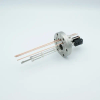 Thermocouple-Power Feedthrough, 2 Pairs Type J, w/ Miniature TC Connectors, 5000 Volts, 30 Amps, 3 Pins, 2.75″ Conflat Flange - A0451-1-CF - MPF Products, INC.