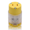 Polarized 2-Prong Straight Connector, 15 Amp 125 Volt 1-15R with Green Neon Light - 5632 - Suzhou Ele Mfg Co., Ltd.
