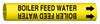 Brady B-915 Black on Yellow Plastic Strap-On Pipe Marker - 2 1/2 in Character Height - Printed Msg = BOILER FEED WATER with Right Arrow - 4017-G - 754476-40371 - R. S. Hughes Company, Inc.