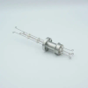 Thermocouple Feedthrough, Type N, 2 Pairs, Screw-type Connector, 1.33″ Conflat Flange - A0412-3-CF - MPF Products, INC.