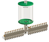 Green Color Key, Clear View Multiple Feed Manual Lubricator, 1/2 gal Pyrex Reservoir, 22 Feeds, 1/8