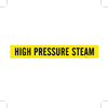 Brady B-946 Black on Yellow Vinyl Self-Adhesive Pipe Marker - 2 1/4 in Height - 2 in Character Height - 14 in Length - Printed Msg = HIGH PRESSURE STEAM - 7141-1 - 754476-90052 - R. S. Hughes Company, Inc.
