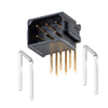 3+3 Pos. Male DIL Horizontal Throughboard Conn. No Latches - M80-8410645 - Harwin Plc