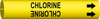 Brady Bradysnap-On B-915 Black on Yellow Plastic Snap-On Pipe Marker - 1 1/4 in Character Height - Printed Msg = CHLORINE with Right Arrow - 4025-C - 754476-47482 - R. S. Hughes Company, Inc.