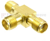 SMA T Adapter Female (Jack) Female (Jack) Female (Jack) - SM4945 - Fairview Microwave Inc.