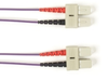 1-m, SC-SC, 50-Micron, Multimode, Plenum, Violet Fiber Optic Cable -- FOCMP50-001M-SCSC-VT - Image