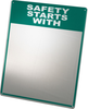 Brady Prinzing Rectangle Gray Safety Awareness Sign - TEXT: SAFETY STARTS WITH - 45225 - 754473-45225 - R. S. Hughes Company, Inc.