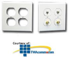 ICC Electrical Faceplate - Quad - IC106FP4 - TelephoneStuff.com