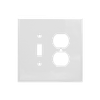 2-Gang 1 Toggle & 1 Duplex Combination Wall Plates, Metal Jumbo Size Glossy Finish - 61JFS - Suzhou Ele Mfg Co., Ltd.