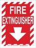 Brady Bradyglo B-347 Polyester / Polystyrene Fire Equipment Sign - 9 in Width x 12 in Height - Glow in the Dark - TEXT: FIRE EXTINGUISHER - 94008 - 754476-94008 - R. S. Hughes Company, Inc.