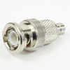 SMB Female (Jack) to BNC Male (Plug) Adapter, Nickel Plated Brass Body, 1.2 VSWR -- SM3642 - Image