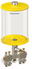 Yellow Color Key, Clear View Multiple Feed Manual Lubricator, 1/2 gal Acrylic Reservoir, 4 Feeds, 1/8