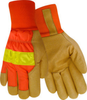 Red Steer 59060 Orange/Yellow Small Grain Pigskin Leather Driver's Gloves - Wing Thumb - Uncoated - 046065-59061 - 046065-59061 - R. S. Hughes Company, Inc.