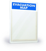 Brady Acrylic Blue on White Evacuation Map Holder - 15 in Length x 11 in Width x 15 in Height - 45381 -- 754476-45381 - Image