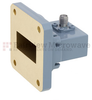 WR-112 to SMA Female Waveguide to Coax Adapter UG-51/U Square Cover Standard with 7.05 GHz to 10 GHz H Band in Copper, Paint -- FMWCA1010 - Image