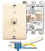 Leviton 6P6C Quick Connect Wall Phone Jack with Plastic.. - 40263 - TelephoneStuff.com