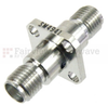 SMA Female (Jack) to SMA Female (Jack) 4 Hole Flange Adapter, Passivated Stainless Steel Body, 1.2 VSWR - SM4941 - Fairview Microwave Inc.