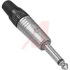 Plug, Phone; 18 AWG; Solder; 4 to 7; ZnAl4Cu1; Nickel/Chrome; 3.74 in. - 70088535 - Allied Electronics, Inc.