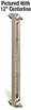 Aluminum Liquid Level Gage with Card Thermometer and Shut-off, 22” Centerline, 1/4