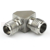 RA 1.85mm Female (Jack) to 2.92mm Female (Jack) Adapter, Passivated Stainless Steel Body, 1.3 VSWR - SM3846 - Fairview Microwave Inc.